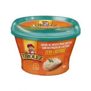 CREME DE RICOTA ZERO LACTOSE TIROLEZ 150g